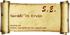 Serdült Ervin névjegykártya